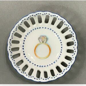Ann Marie Murray LLC Hand Painted Porcelain Engagement Ring Dish